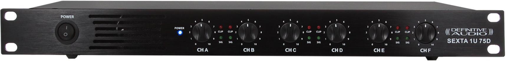 Ampli puissance sono multi-canaux Definitive audio SEXTA 1U 75D