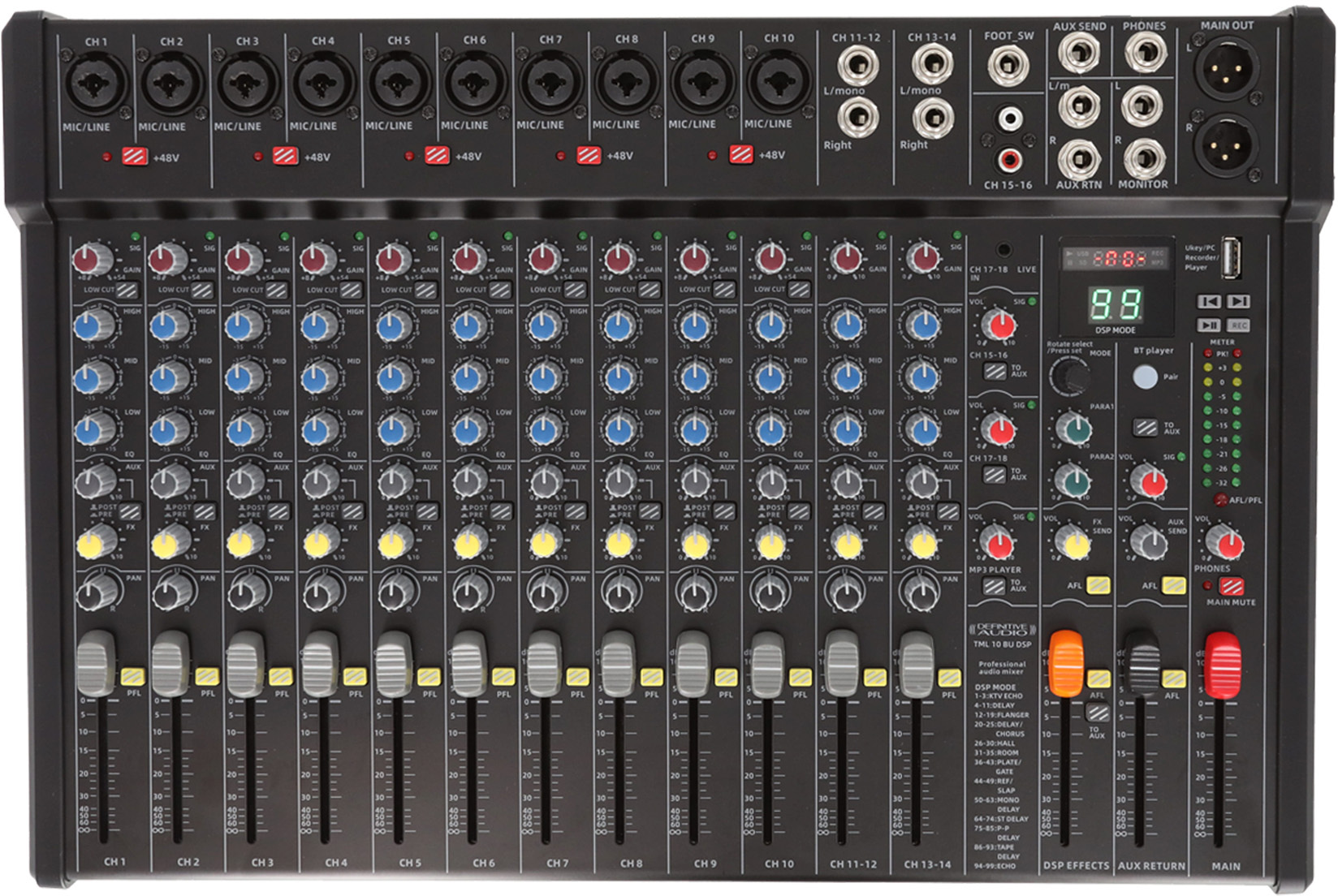 Definitive Audio Tml 10 Bu Dsp - Table De Mixage Analogique - Main picture