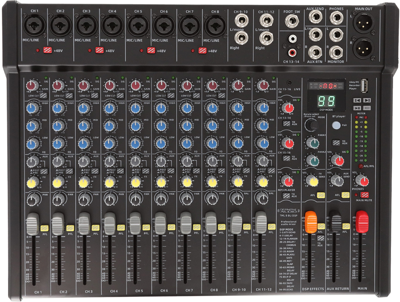 Definitive Audio Tml 8 Bu Dsp - Table De Mixage Analogique - Main picture