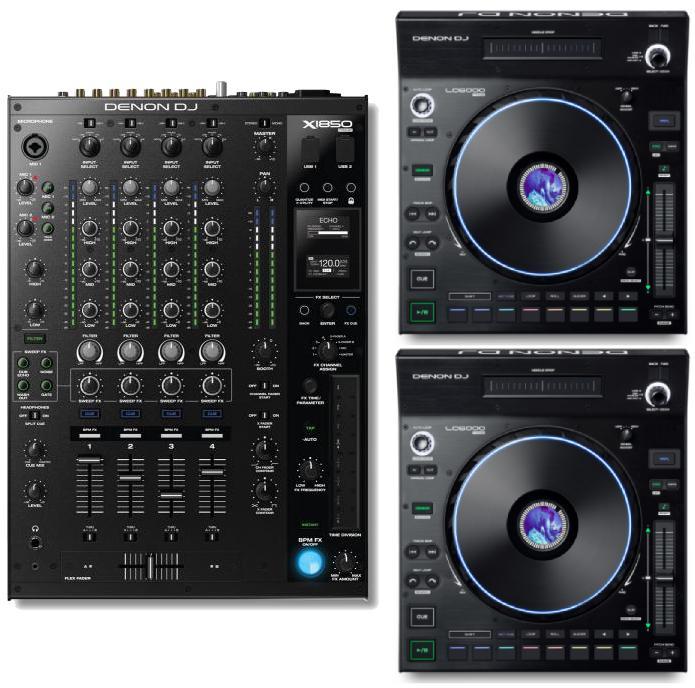 Set dj complet Denon dj 2 x X1850 + LC6000 Prime