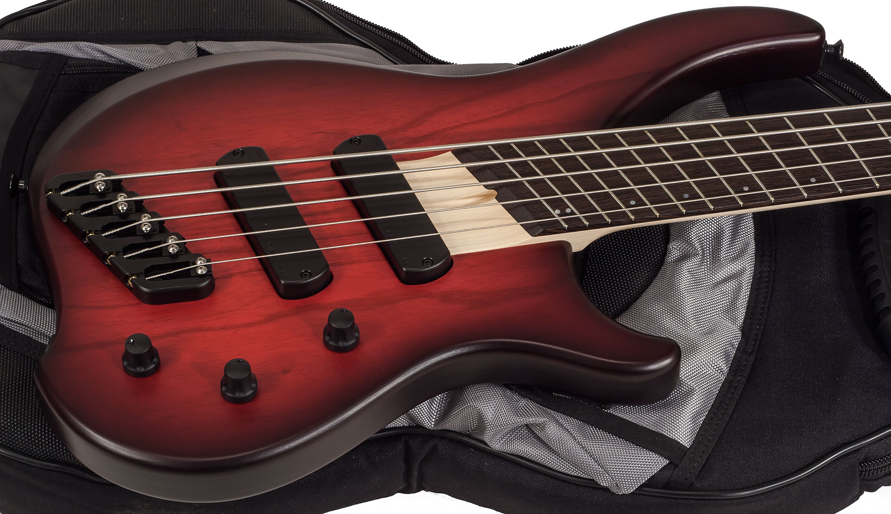 Dingwall Afterburner Abz 5 2-pickups Wen +housse - Trans Redburst Satin - Basse Électrique Solid Body - Variation 1