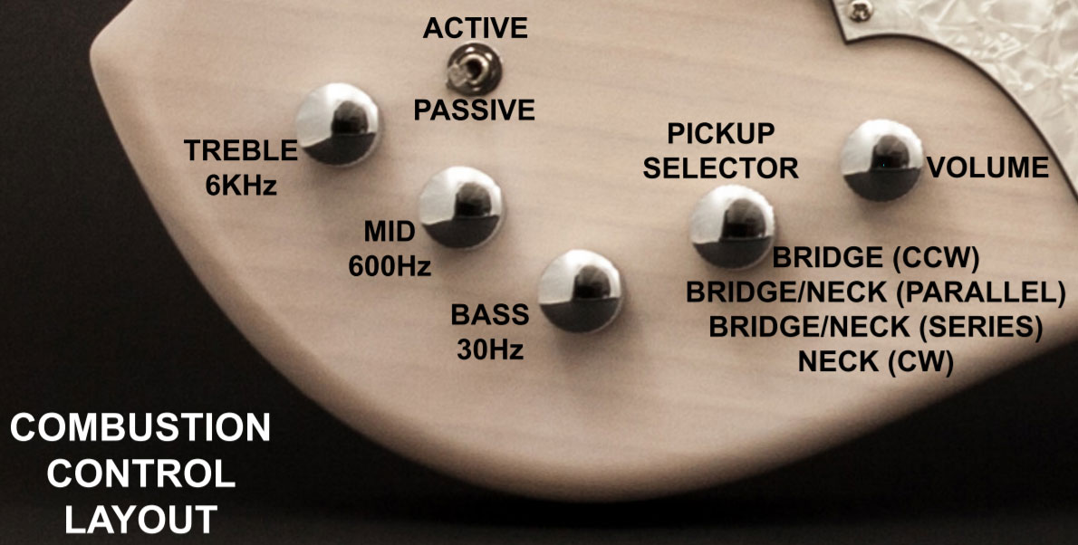 Dingwall Combustion 5 2-pickups Mn - 2-tone Blackburst - Basse Électrique Solid Body - Variation 5