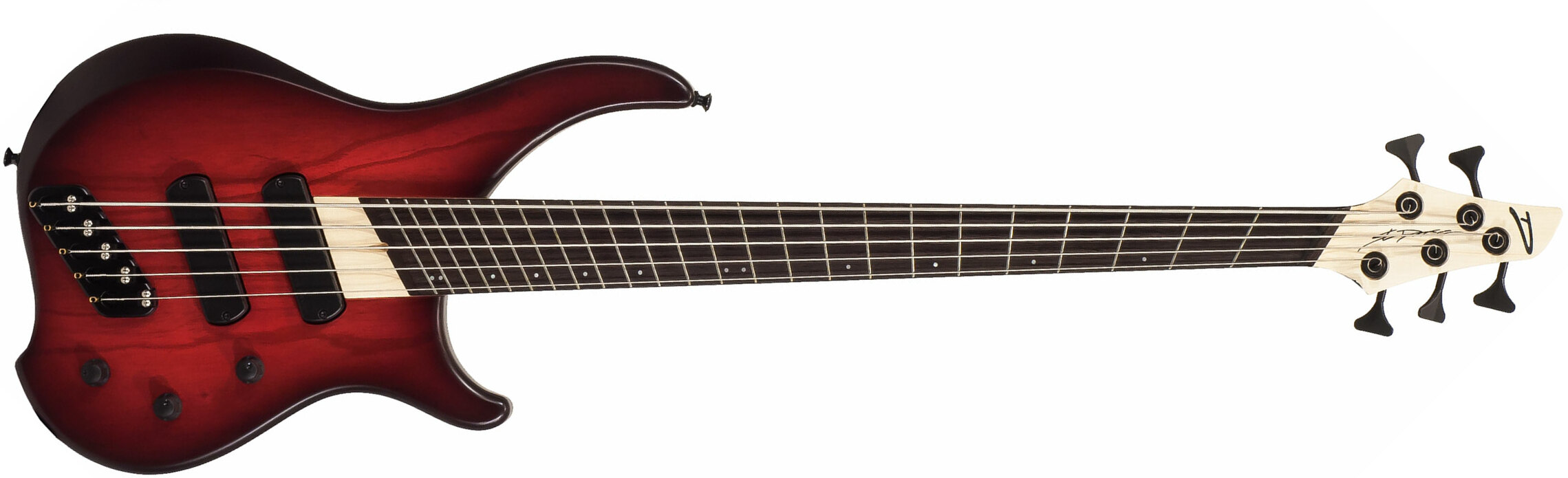 Dingwall Afterburner Abz 5 2-pickups Wen +housse - Trans Redburst Satin - Basse Électrique Solid Body - Main picture