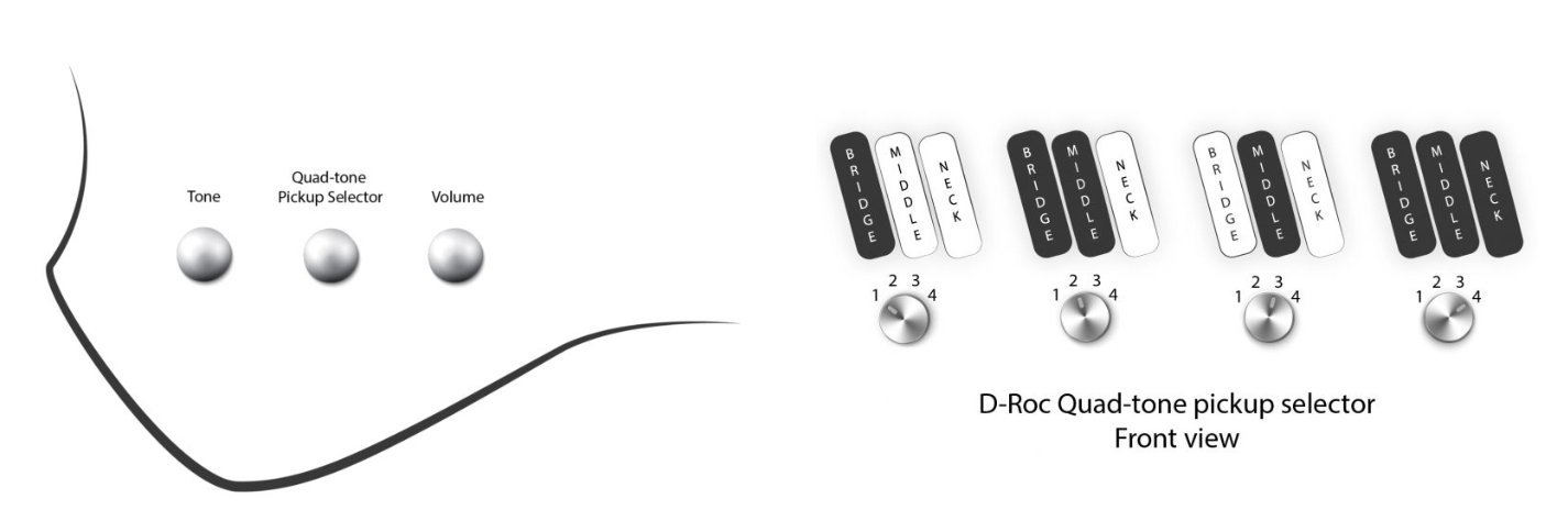 Dingwall D-roc Standard-3 5c 3pu Active Pf - Matte Ducati White - Basse Électrique Solid Body - Variation 3