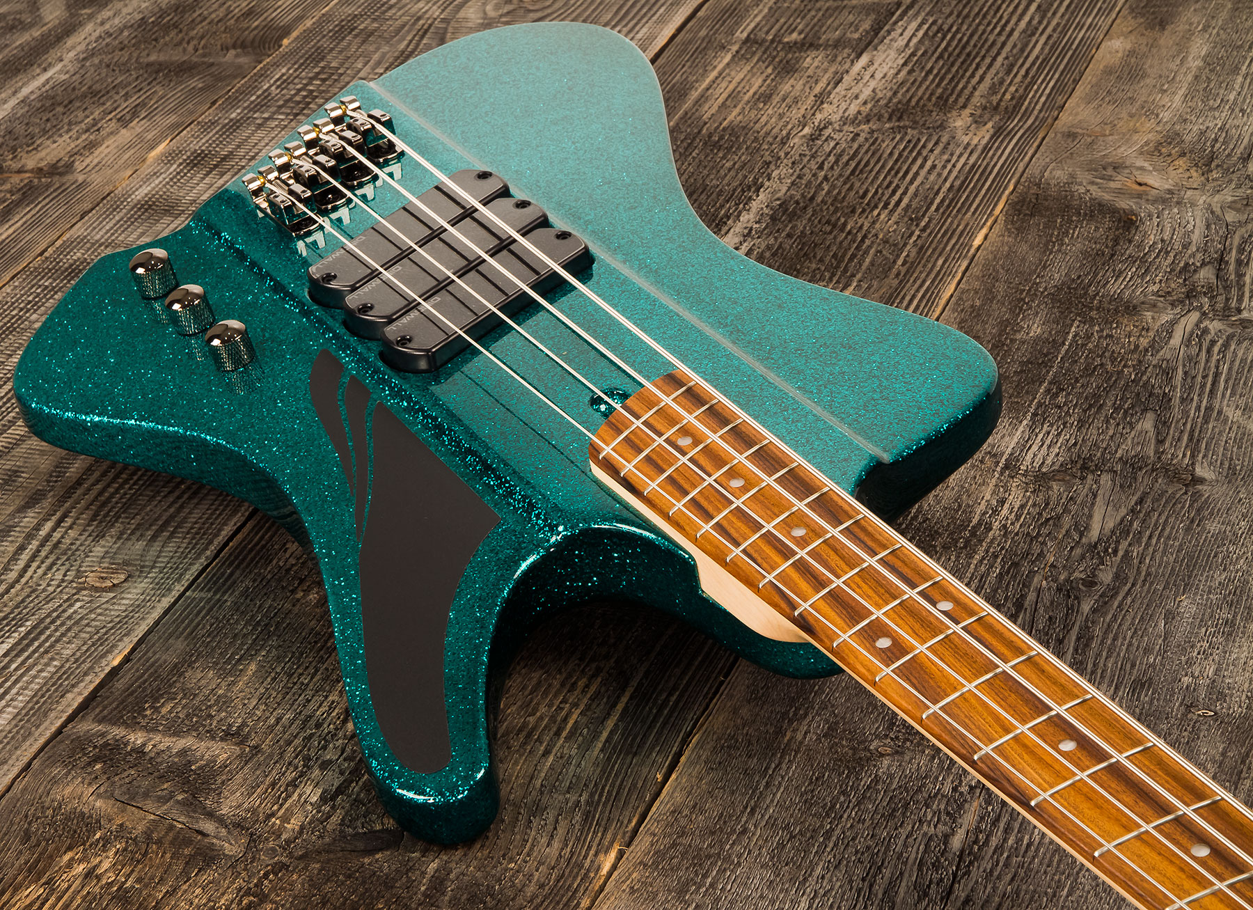 Dingwall D-roc Standard 4c 3-pickups Pf - Aquamarine Metalflake - Basse Électrique Solid Body - Variation 1