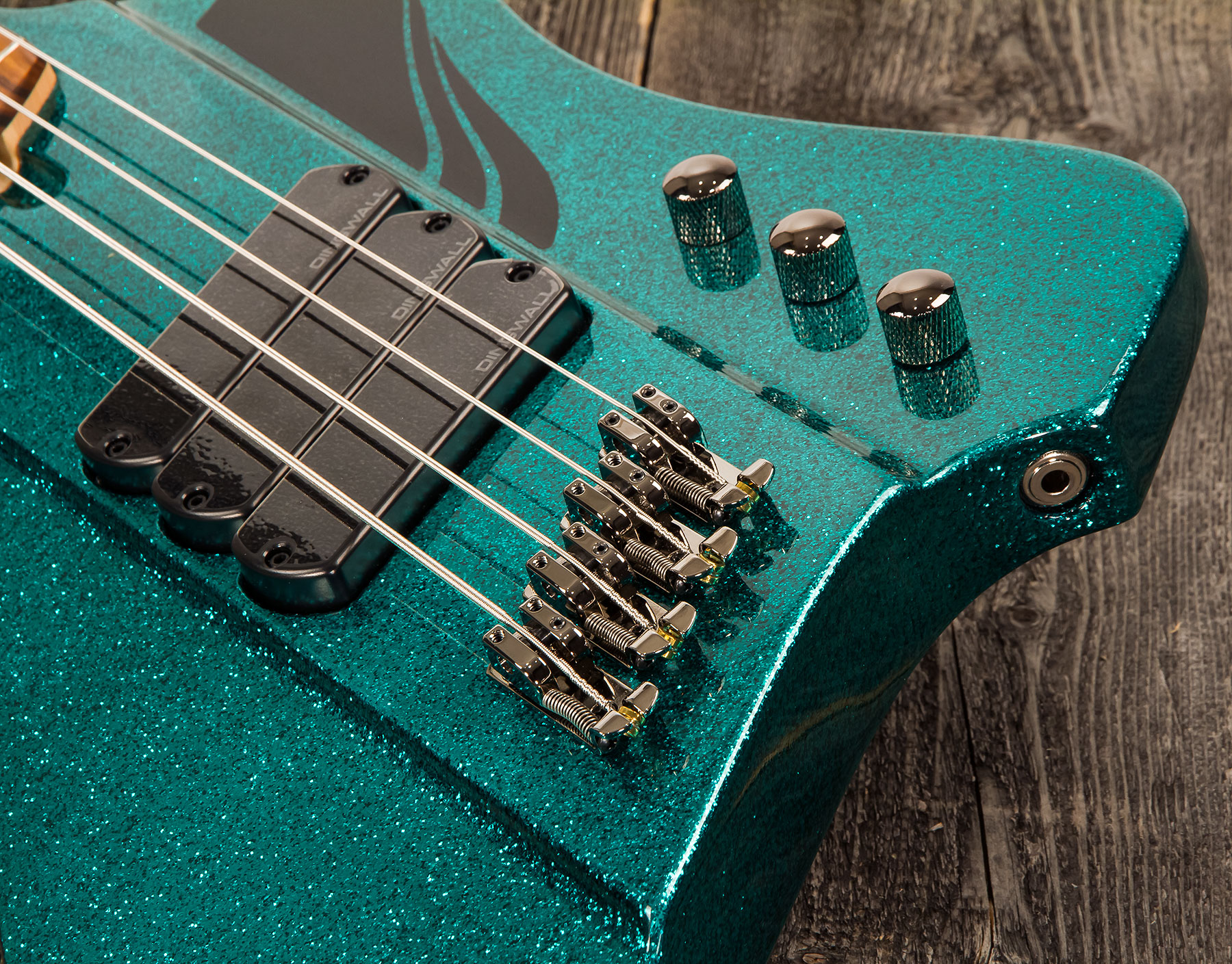 Dingwall D-roc Standard 4c 3-pickups Pf - Aquamarine Metalflake - Basse Électrique Solid Body - Variation 3