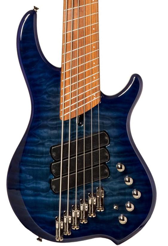 Basse électrique solid body Dingwall Combustion 3-Pickups 6-Strings (PF) - Indigo burst