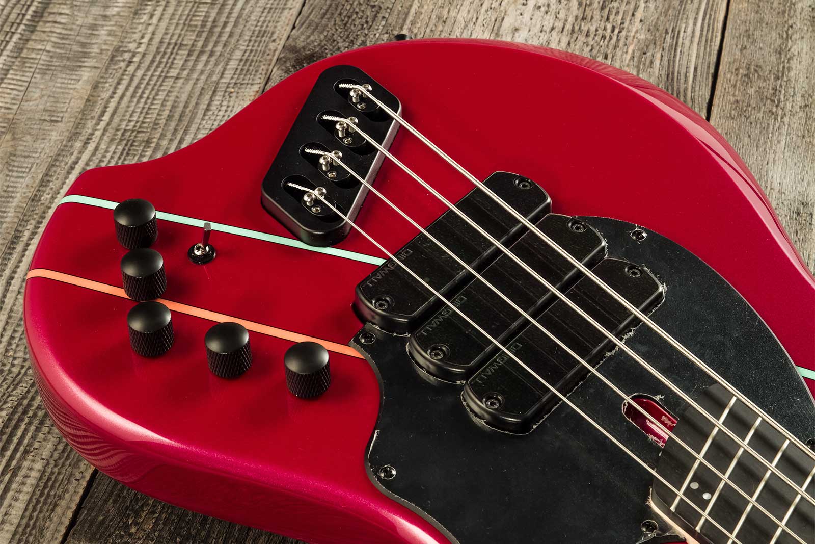 Dingwall John Taylor Rio Dream Jt3 Ltd 4c 3pu Active Eb - Cranberry Pearl - Basse Électrique Solid Body - Variation 3