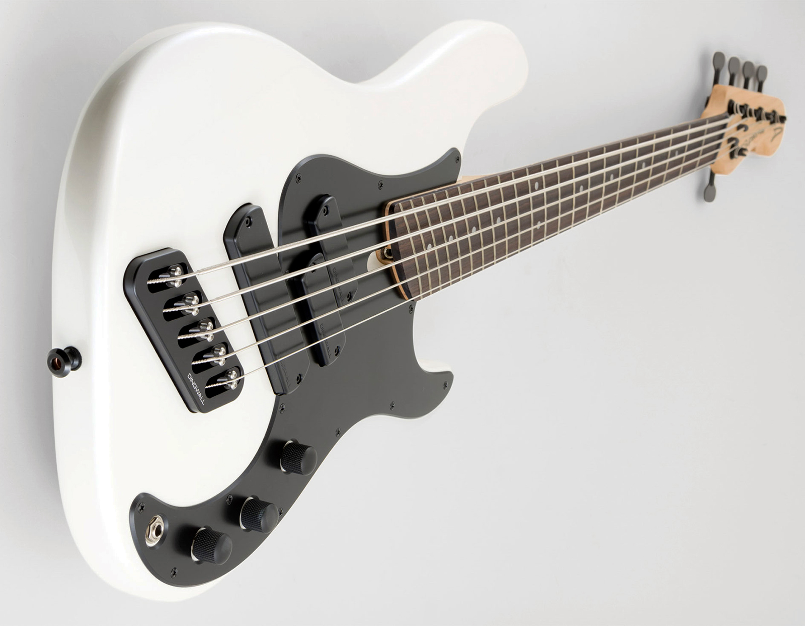 Dingwall Super P Sp1 5c Rw - Gloss Ducati Pearl White - Basse Électrique Solid Body - Variation 1