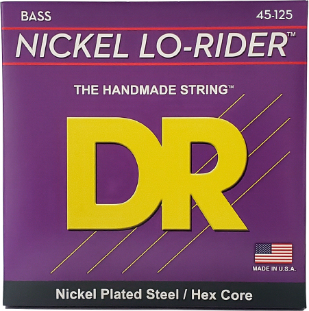 Dr Jeu De 5 Cordes Lo-rider Nickel Plated Steel 45-125 - Cordes Basse Électrique - Main picture