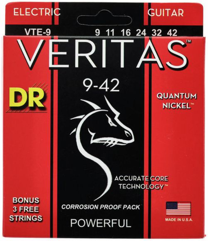 Dr Vte-9 Veritas Electric Guitar 6c 9-42 - Cordes Guitare Électrique - Main picture