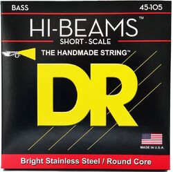 Cordes basse électrique Dr HI-BEAMS Stainless Steel 45-105 Short Scale - Jeu de 4 cordes