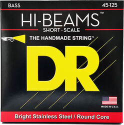 Cordes basse électrique Dr HI-BEAMS Stainless Steel 45-125 Short Scale - Jeu de 5 cordes