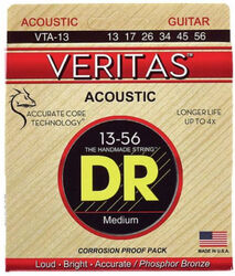 Cordes guitare acoustique Dr VTA-13 Acoustic Guitar 6-String Set Veritas Phosphor Bronze 13-56 - Jeu de 6 cordes