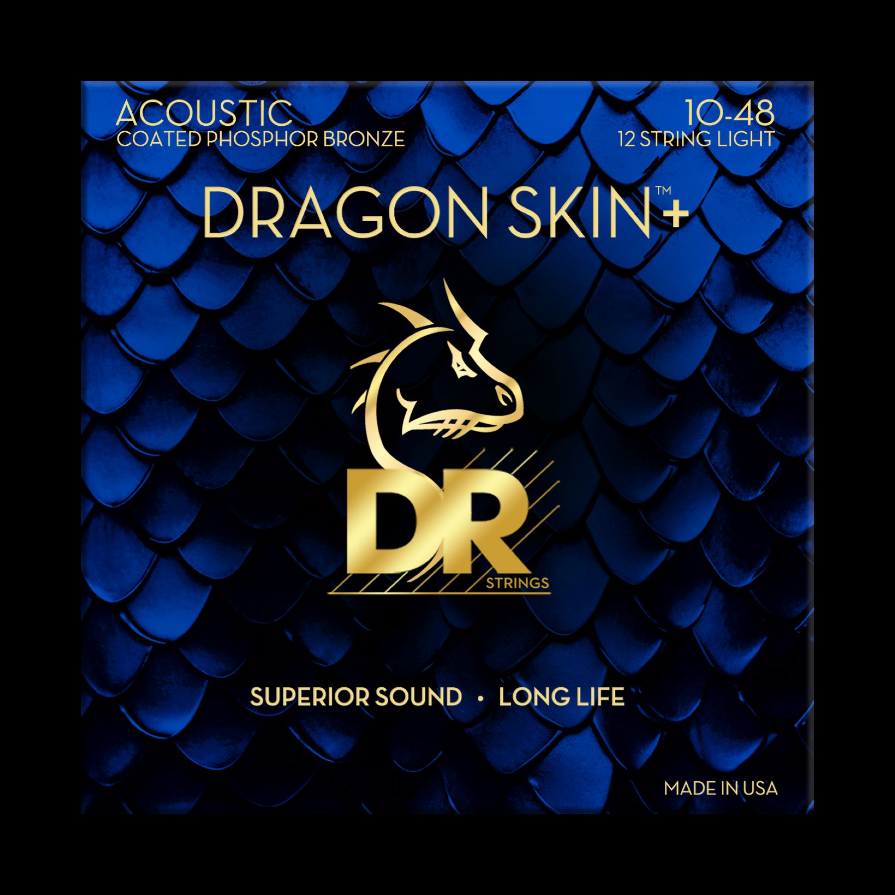 Dr Jeu De 12 Cordes Dragon Skin+ Core Technology Coated Wrap Phosphore Bronze - Cordes Guitare Acoustique - Variation 1