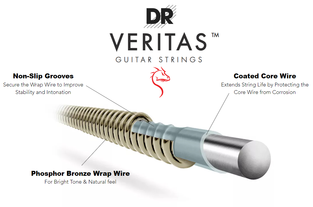 Dr Vta-12 Veritas Phosphore Bronze Acoustic Guitar 6c 12-54 - Cordes Guitare Acoustique - Variation 1