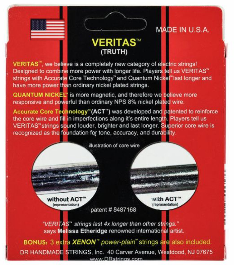 Dr Vte-9/46 Veritas Electric Guitar 6c 9-46 - Cordes Guitare Électrique - Variation 1