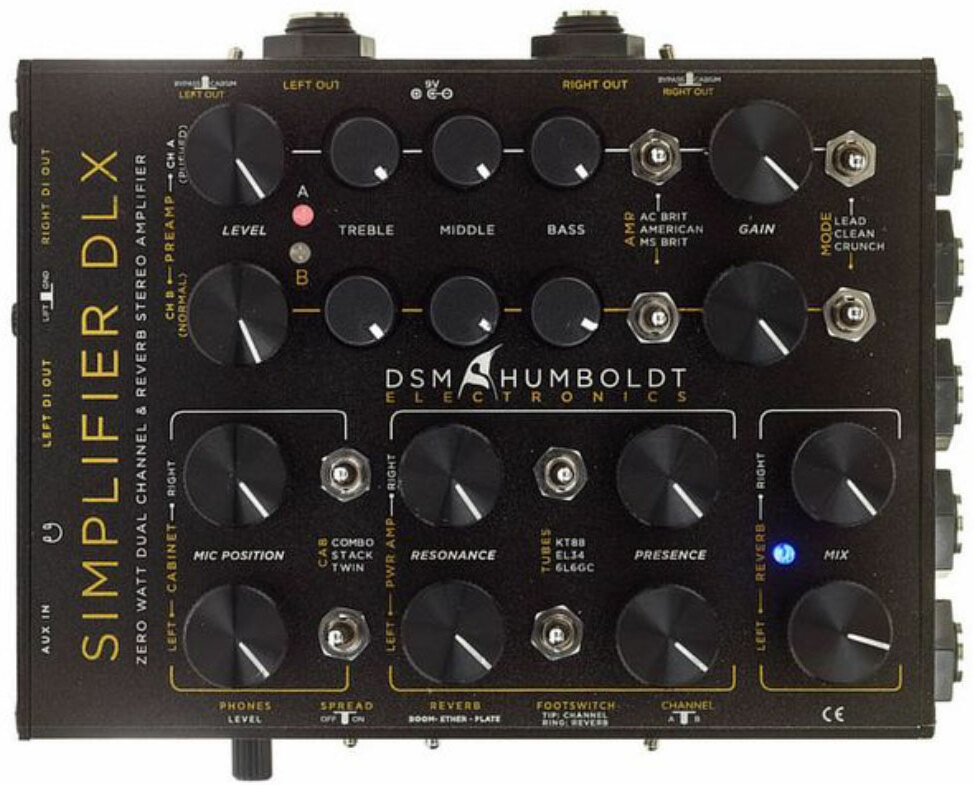 Dsm Humboldt Simplifier Dlx Zero Watt Dual Channel & Reverb Stereo Amplifier - Boitier Direct / Di - Main picture