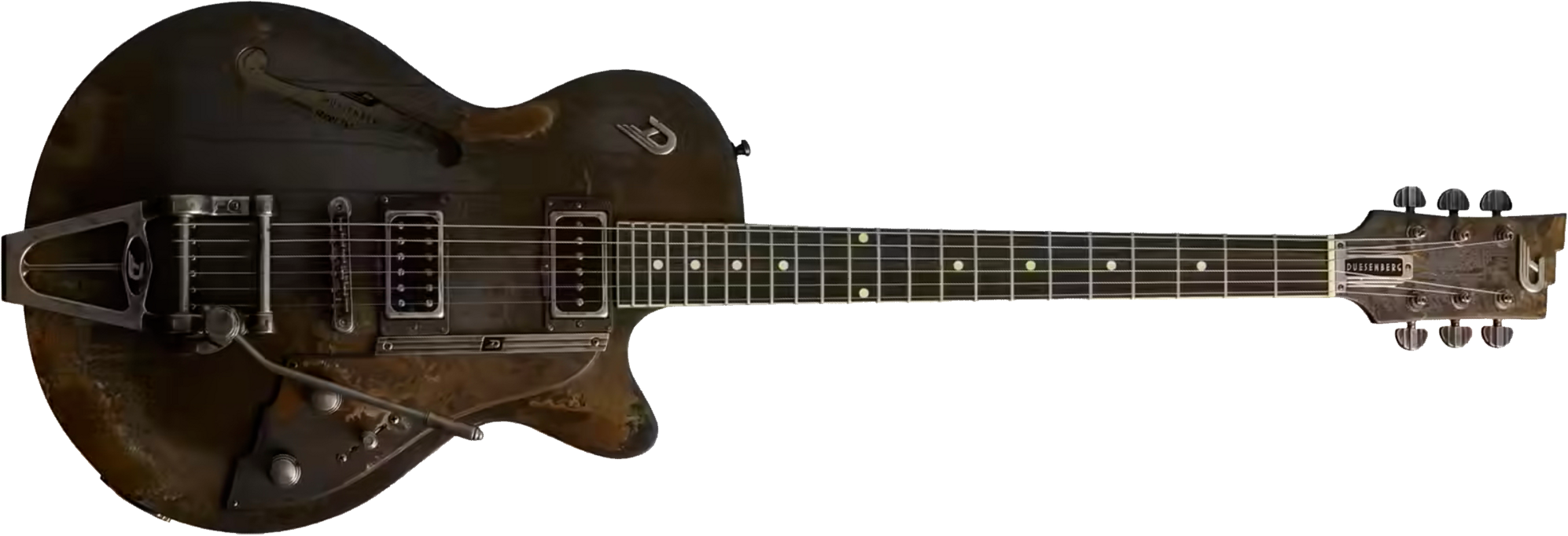 Duesenberg Custom Shop Starplayer Tv Hs Trem Rw - Rusty Relic - Guitare Électrique 1/2 Caisse - Main picture