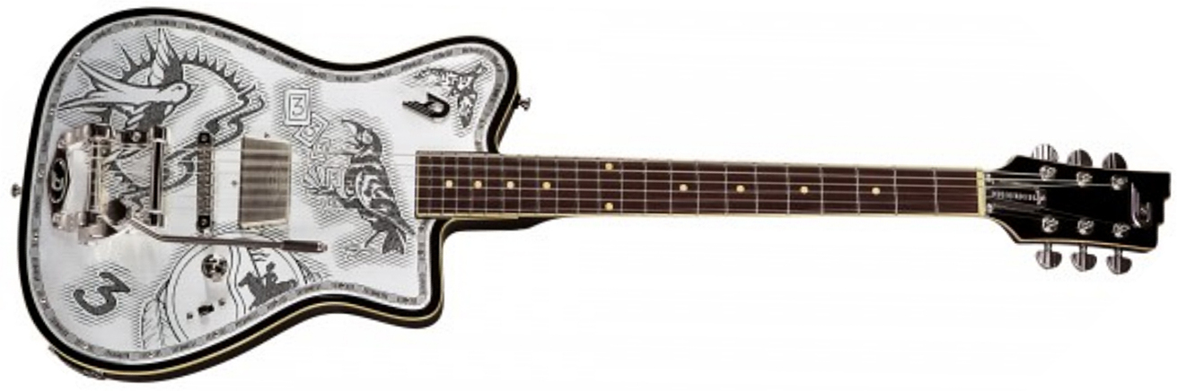 Duesenberg Johnny Depp Alliance S Trem Rw - Aluminium Plate - Guitare Électrique Signature - Main picture