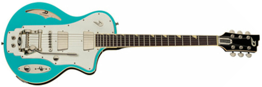 Duesenberg Julia Hs Trem Rw - Narvik Blue - Guitare Électrique Single Cut - Main picture