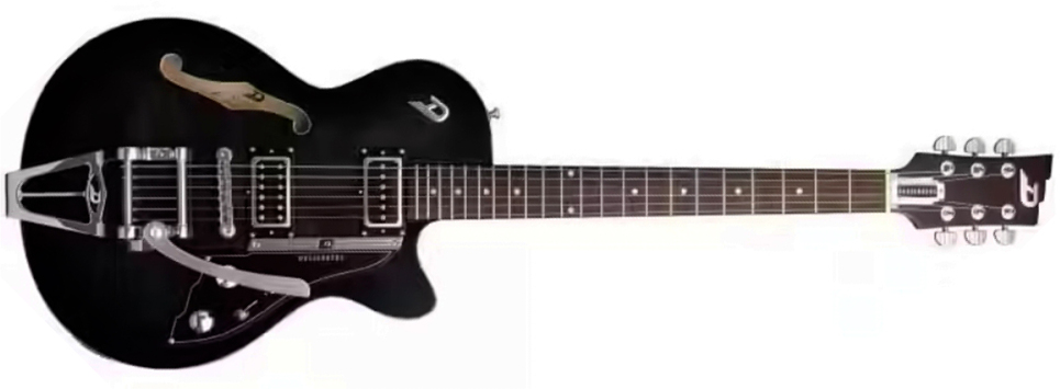 Duesenberg Starplayer Cbr Hs Trem Bigsby Rw - Transparent Black Burst - Guitare Électrique 1/2 Caisse - Main picture