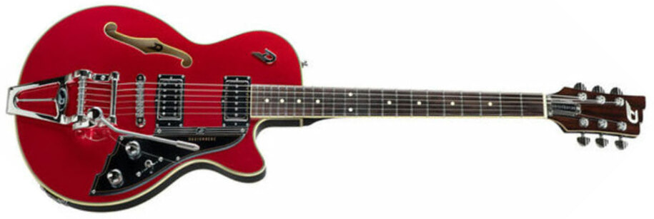 Duesenberg Starplayer Iii Hs Trem Rw - Catalina Red - Guitare Électrique 1/2 Caisse - Main picture