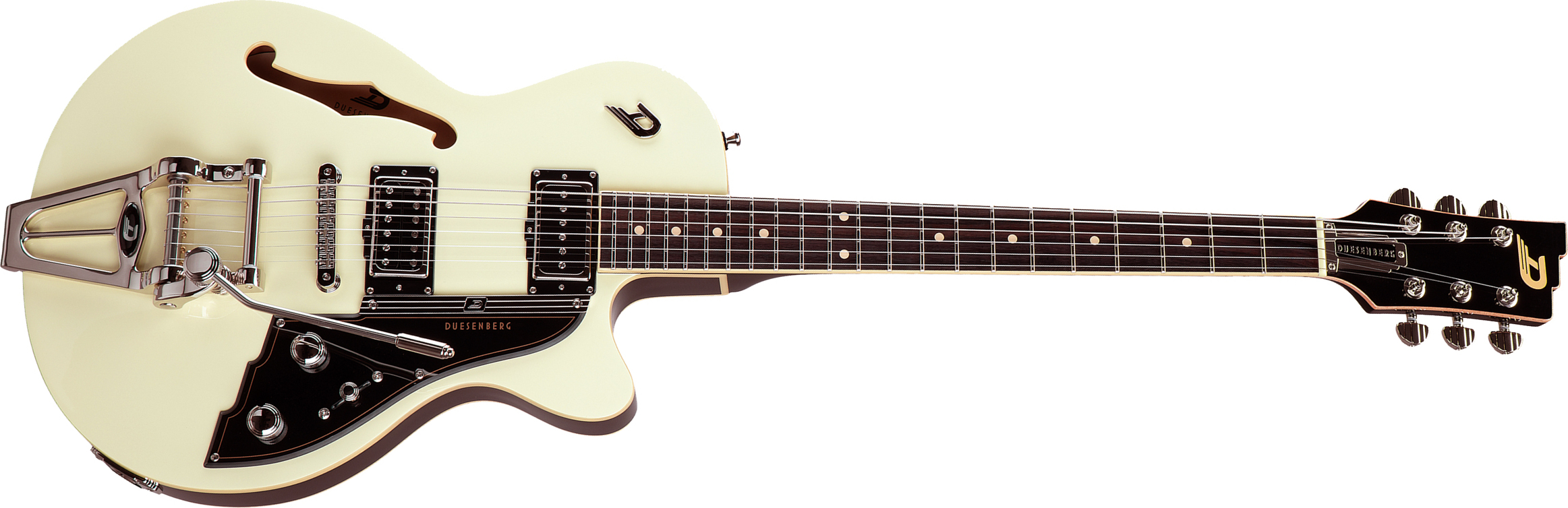 Duesenberg Starplayer Tv Hs Trem Rw - Vintage White - Guitare Électrique 1/2 Caisse - Main picture