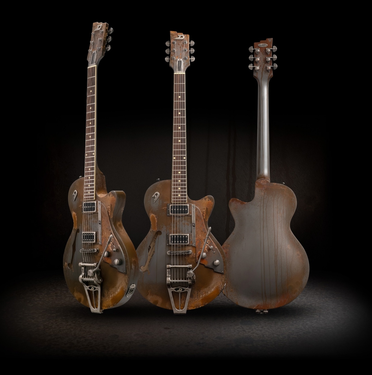 Duesenberg Custom Shop Starplayer Tv Hs Trem Rw - Rusty Relic - Guitare Électrique 1/2 Caisse - Variation 3