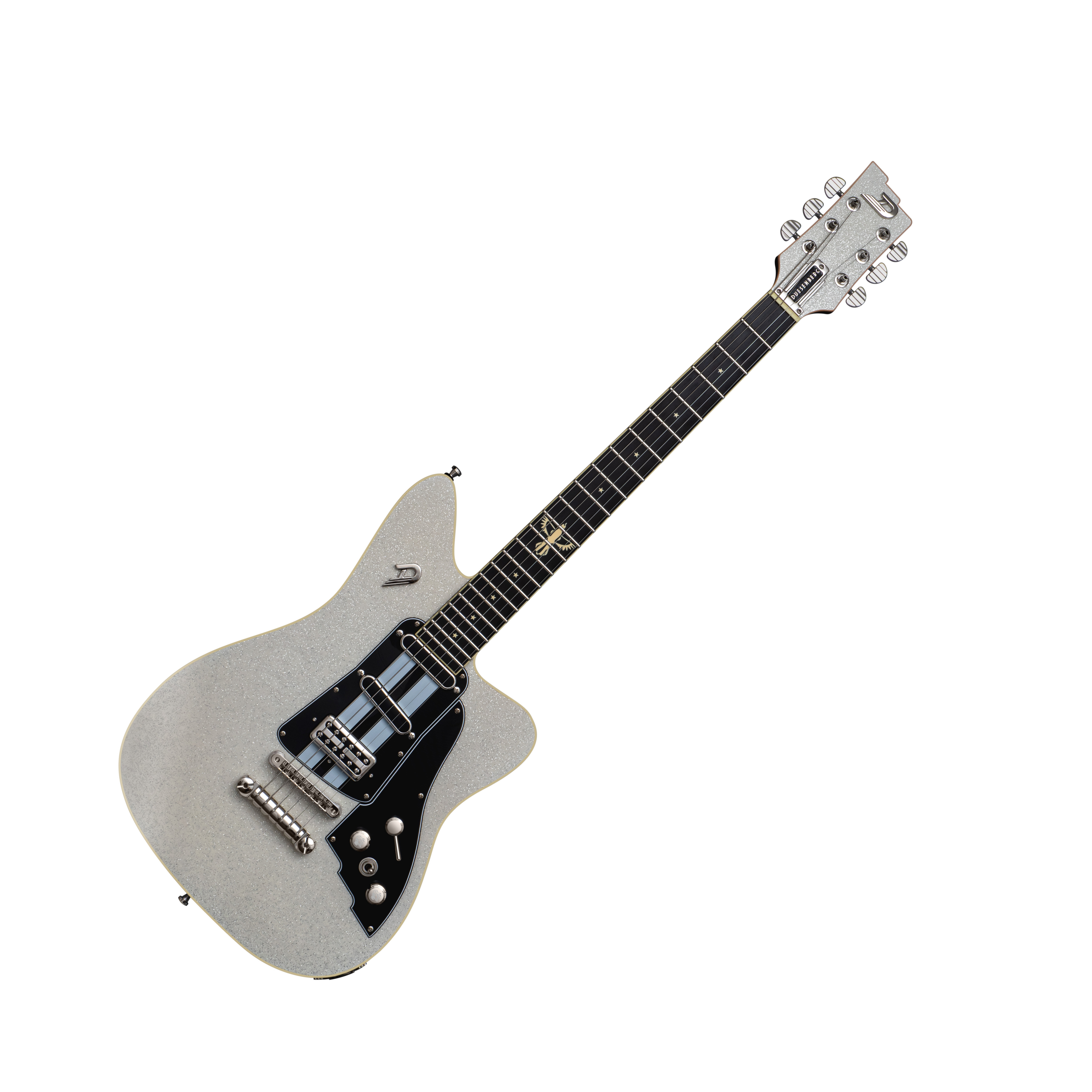 Duesenberg Dave Baksh Signature Alliance Hss Ht Rw - White Sparkle - Guitare Électrique RÉtro Rock - Variation 2