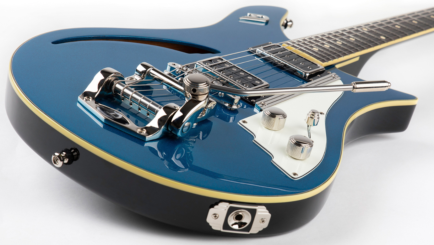 Duesenberg Double Cat Hs Trem Rw - Catalina Blue - Guitare Électrique 1/2 Caisse - Variation 1