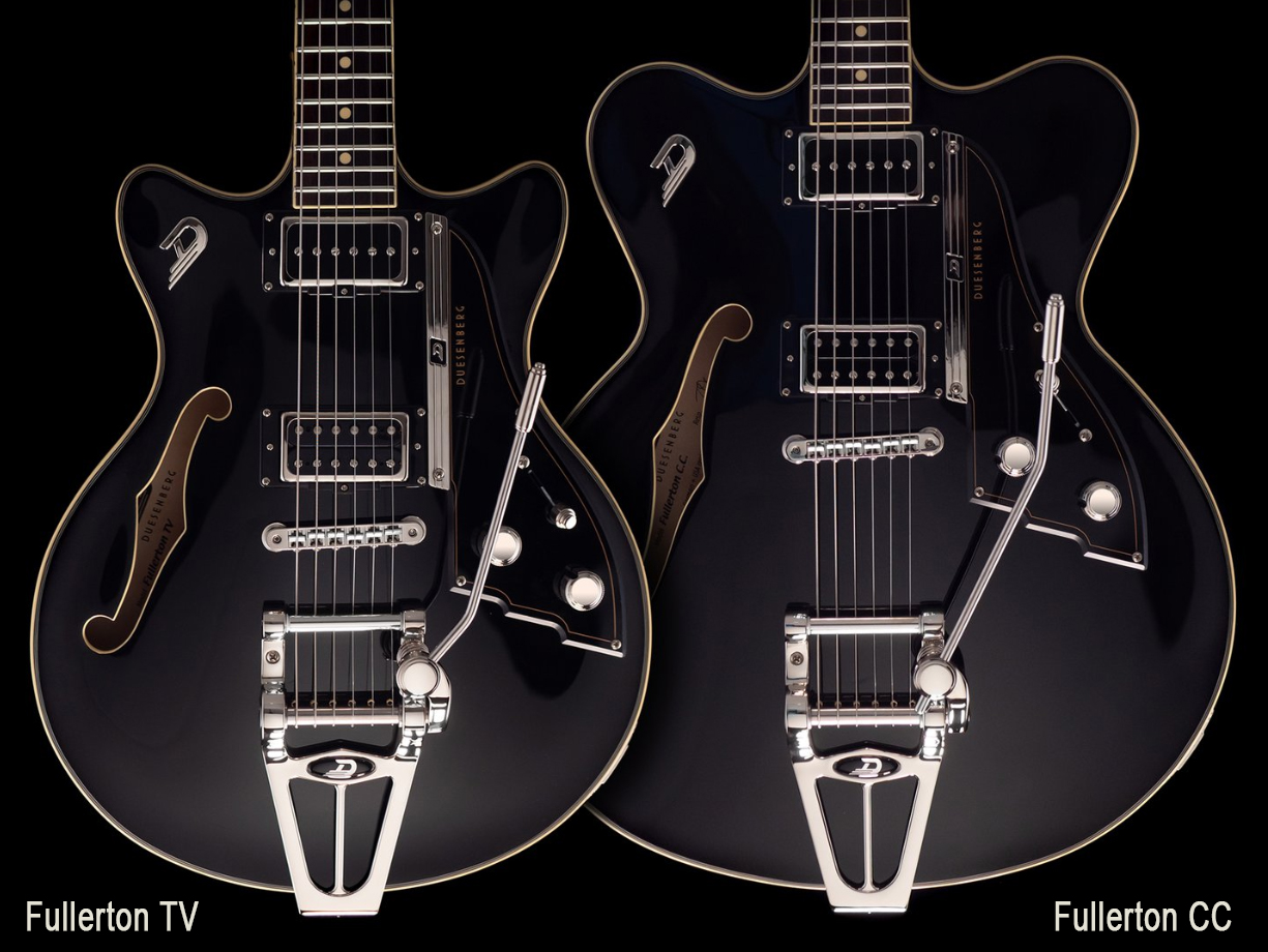 Duesenberg Fullertone Tv Hs Trem Rw - Black - Guitare Électrique 1/2 Caisse - Variation 2