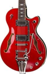 Guitare électrique 1/2 caisse Duesenberg STARPLAYER TV DELUXE - Crimson red