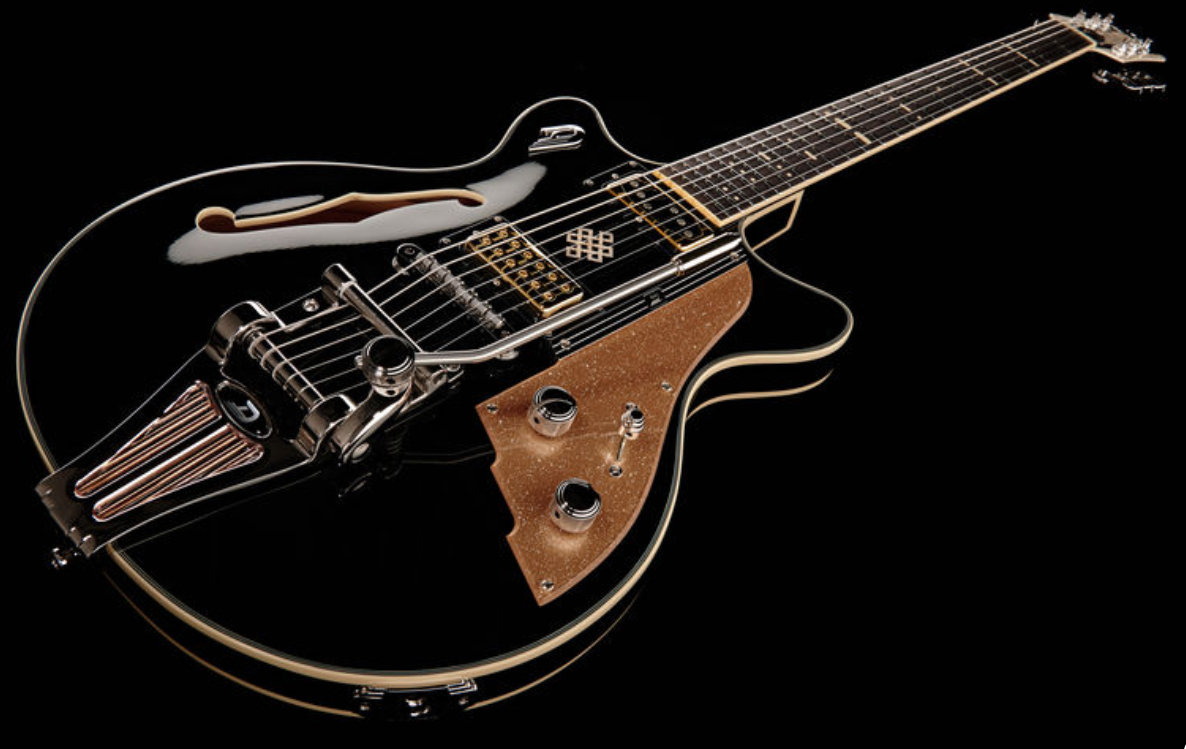 Duesenberg Joe Walsh Alliance Signature Hs Trem Rw - Black - Guitare Électrique 1/2 Caisse - Variation 1