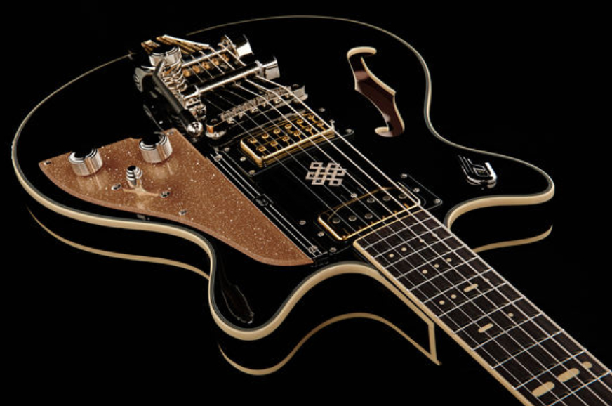 Duesenberg Joe Walsh Alliance Signature Hs Trem Rw - Black - Guitare Électrique 1/2 Caisse - Variation 2