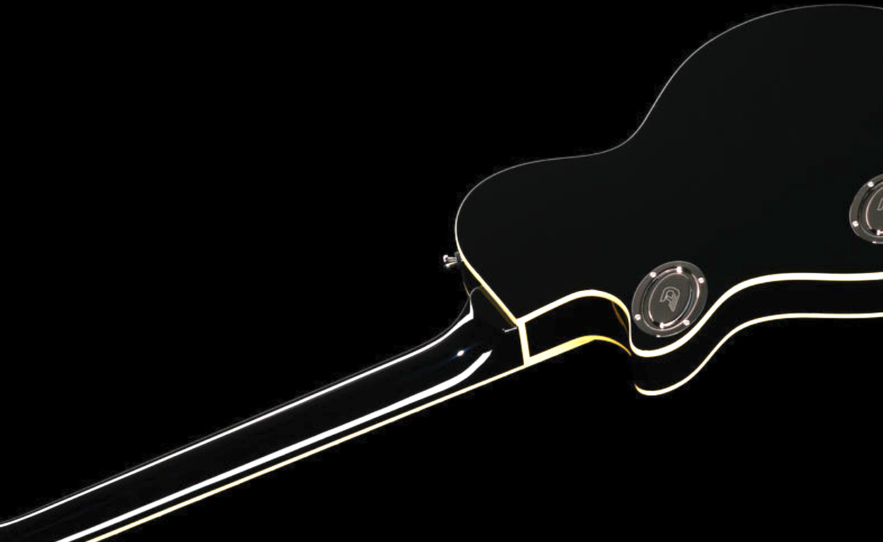 Duesenberg Senior Chambered H Ht Rw - Black - Guitare Électrique Single Cut - Variation 2