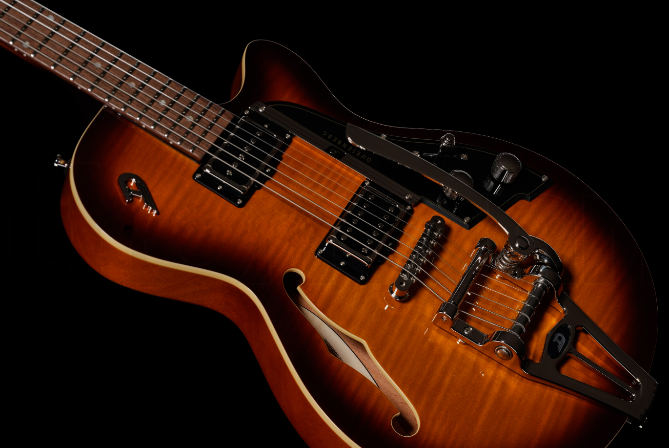 Duesenberg Starplayer Cbr Hs Trem Bigsby Rw - Tobacco Burst - Guitare Électrique 1/2 Caisse - Variation 1
