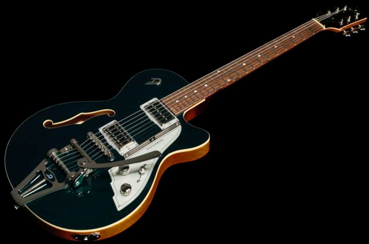 Duesenberg Starplayer Cbr Hs Trem Bigsby Rw - Catalina Green - Guitare Électrique 1/2 Caisse - Variation 2