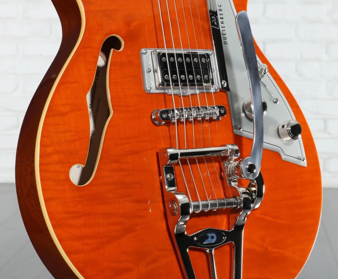 Duesenberg Starplayer Cbr Hs Trem Bigsby Rw - Transparent Vintage Orange - Guitare Électrique 1/2 Caisse - Variation 2