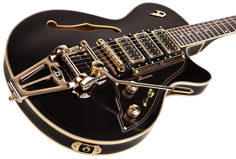 Duesenberg Starplayer Custom 3pu Trem Rw - Black - Guitare Électrique 1/2 Caisse - Variation 1