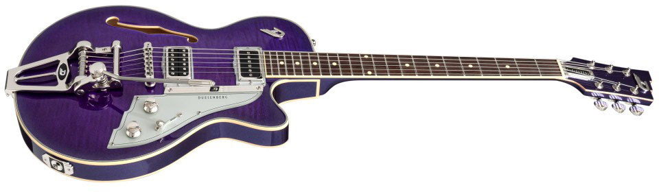 Duesenberg Starplayer Tv Hs Trem Rw - Galaxy Burst Purple Metallic - Guitare Électrique 1/2 Caisse - Variation 1