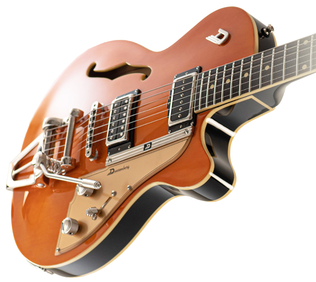 Duesenberg Starplayer Tv Hs Trem Rw - Vintage Orange - Guitare Électrique 1/2 Caisse - Variation 1