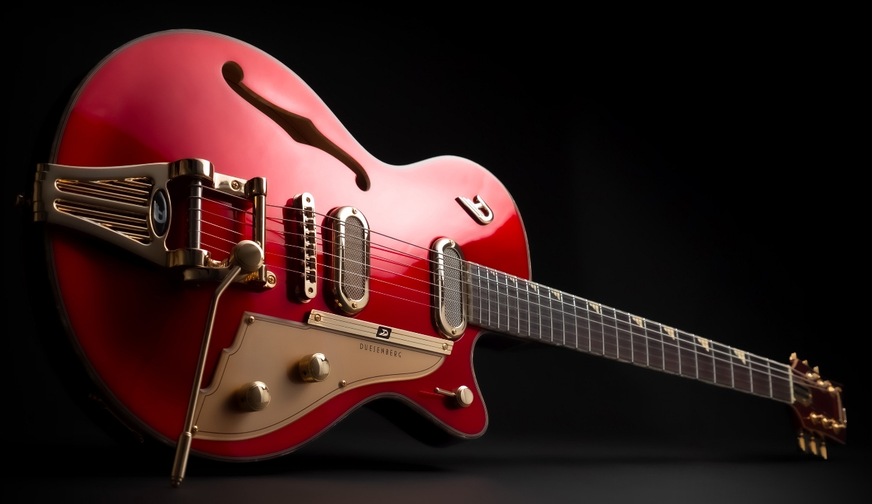 Duesenberg Starplayer Tv Phonic Hs Trem Rw - Balboa Pearl Red - Guitare Électrique 1/2 Caisse - Variation 2
