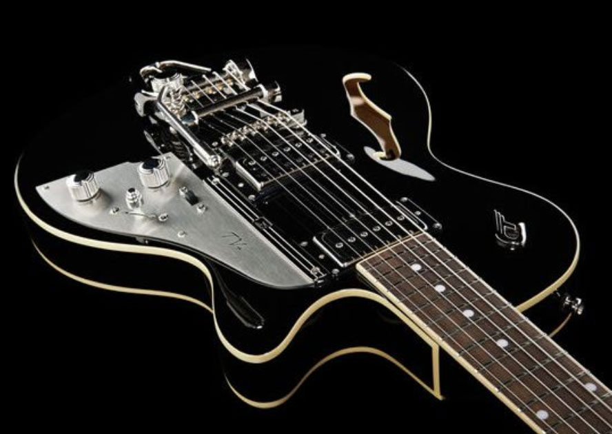 Duesenberg Starplayer Tv+ Piezo Hs Trem Rw - Black - Guitare Électrique 1/2 Caisse - Variation 3