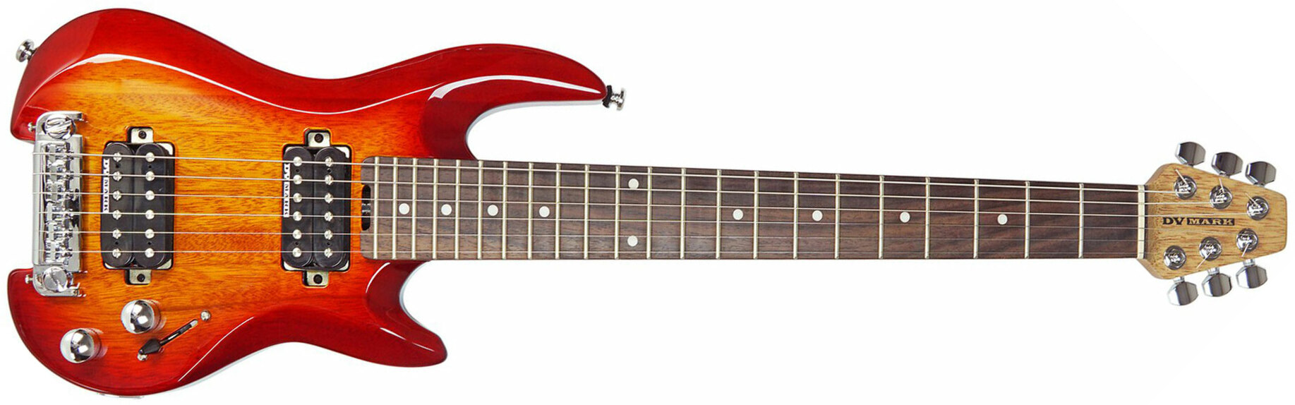 Dv Mark Dv Little Guitar G1 Hh Ht Rw - Cherry Red Sunburst - Guitare Électrique Voyage - Main picture