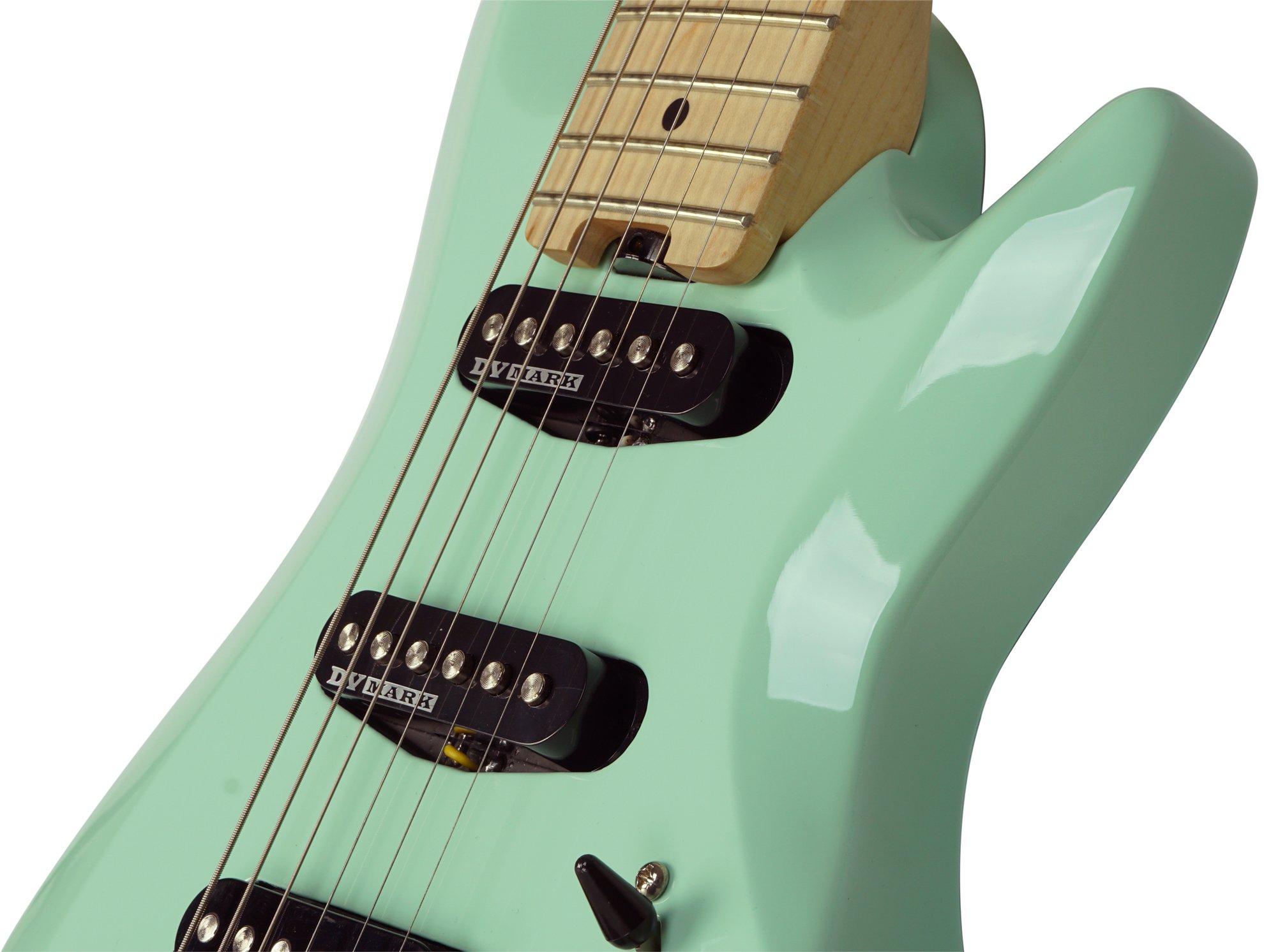 Dv Mark Dv Little Guitar F1 Hss Trem Mn - Carribean Green - Guitare Électrique Voyage - Variation 2