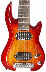 Guitare électrique voyage Dv mark DV Little Guitar G1 - Cherry red sunburst