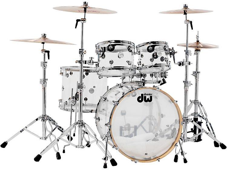 Batterie acoustique fusion Dw DESIGN SERIES Kit 5 fûts Fusion 22'' ACRYLIC - 5 fûts - Acrylic