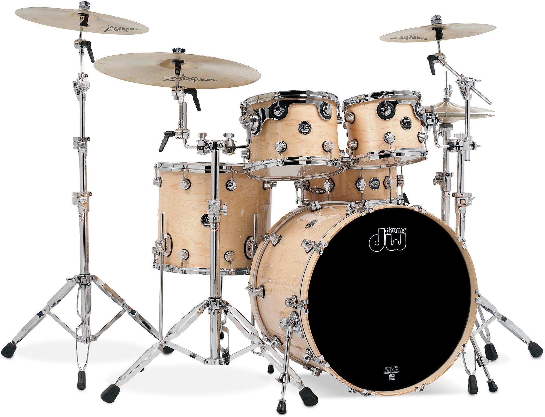 Batterie acoustique fusion Dw Performance Set Standard - 4 fûts - Ebony stain