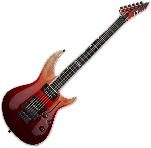 Guitare électrique solid body Esp E-II Horizon-III FR (Japan) - Black cherry fade
